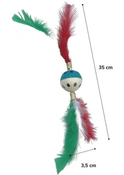 Tüylü Püsküllükedi Oyuncağıdikkat Çekici Renkli Sevimli Evcil Hayvan Oyuncağı