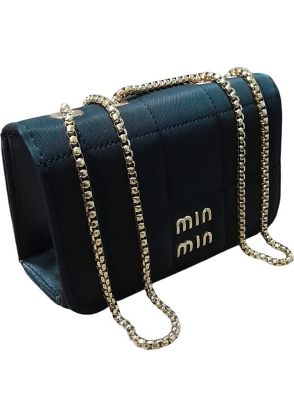 Siyah Gold Zincir Askılı Kapitone Omuz ve El Çantası modelleri