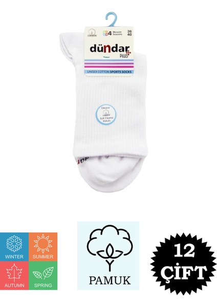 Erkek Pamuklu Sports Uzun Çorap 12'li 4 Mevsim fiyatları