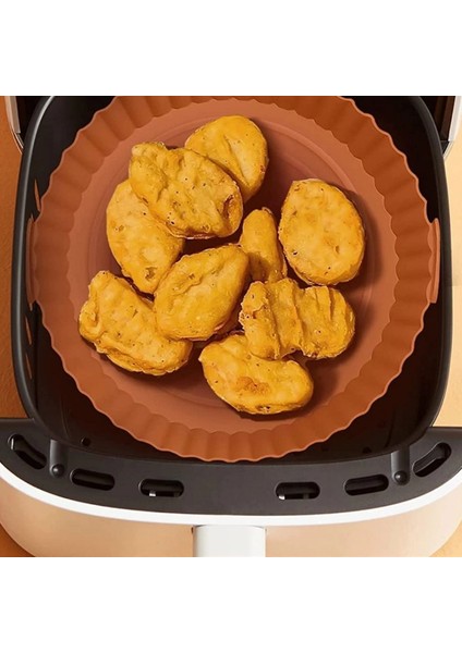 Renkli Isıya Dayanıklı Yıkanılabilir Silikon Fırın ve Airfryer Yuvarlak Model Pişirme Matı 20 cm (4887) fiyatları