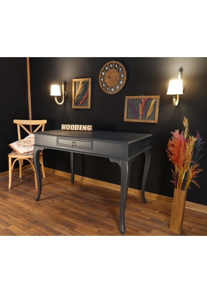 120 cm Çekmeceli Masif Antrasit Çalışma Masası fiyatları