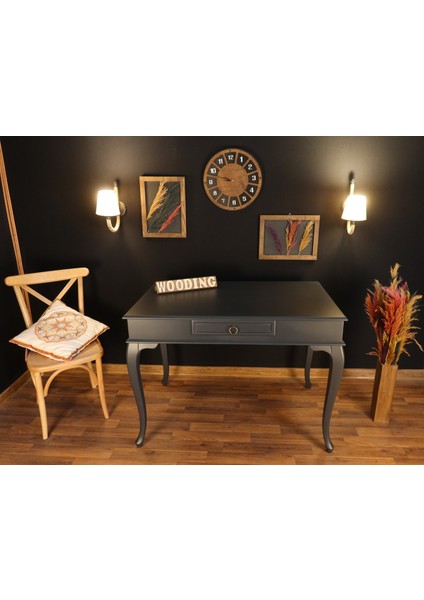 120 cm Çekmeceli Masif Antrasit Çalışma Masası fırsatları