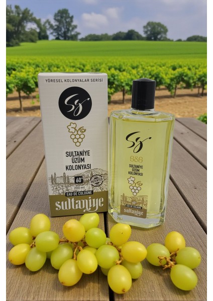 Sultaniye Üzüm Kolonyası 200 ml Cam Şişe