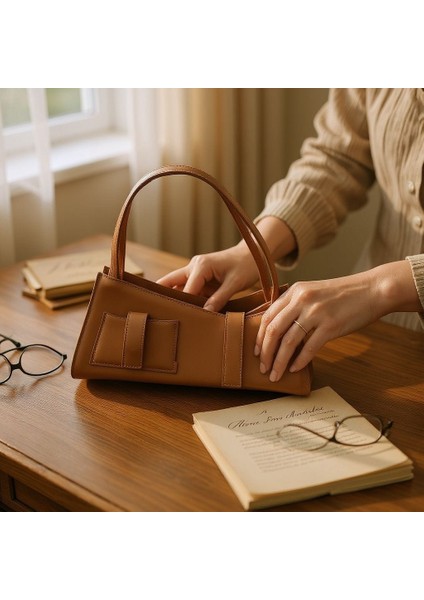 Asimetrik Omuz Çantası-Taba