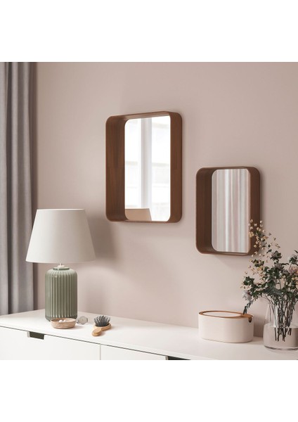 Duvar Aynası, Ceviz Kaplama, 40X50 cm fırsatları