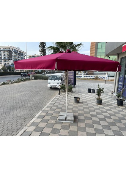 Havalandırmalı 4m2 Kırmızı Renk Bahçe Plaj Teras Cafe Restorant Semşiye (Ayak Hariç ) fırsatları