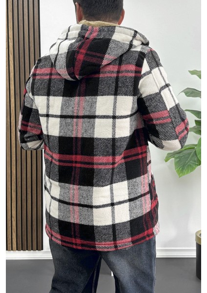 Erkek Içi Kürklü Kapüşonlu Ceket Beyaz EDW418 indirimleri