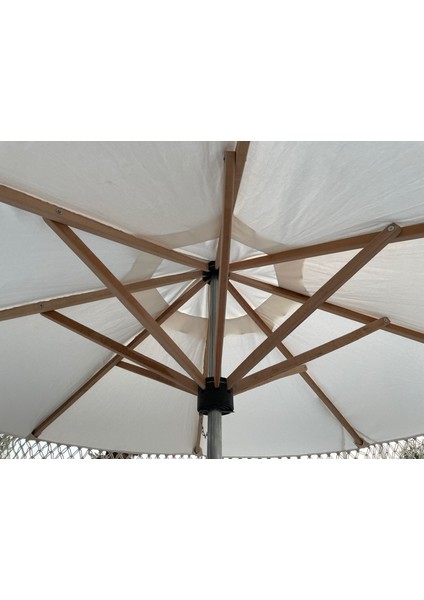 3 M2 Ahşap Bahçe, Havuz, Veranda ve Plaj Şemsiyesi Makrome Saçaklı Şemsiye (Ayak Hariç) fiyatları