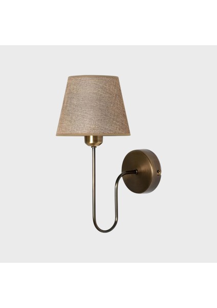 Vintage Tarz Kumaş Şapkalı Duvar Apliği - Eskitme Metal Gövde