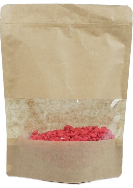 Kilitli Doypack Kraft Pencereli 25X34X6 cm 500 Adet