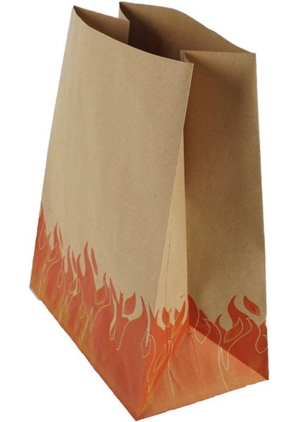 Kese Kraft 25X30X14 cm Kare Dipli Alev Desenli 50ADET