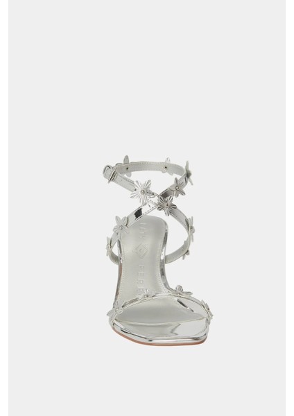 The Analia Kadın Metalik Gümüş Çiçekli Sandalet modelleri