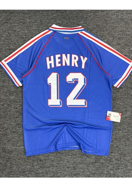 Henry 12 Fransa Yakalı 1998 Sezon Nostalji Mavi Oversize Forması fiyatları
