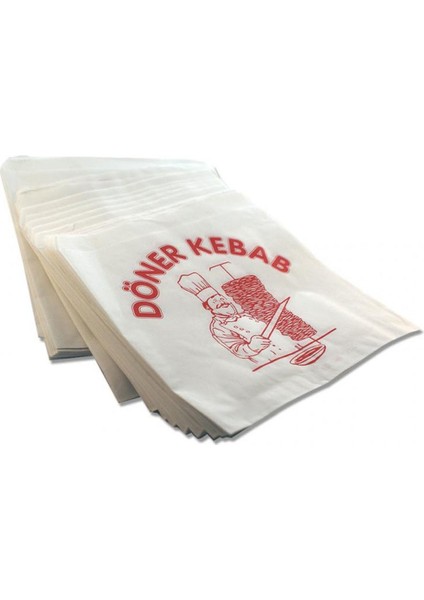 Hamburger Kese Kağıdı 14X15CM Beyaz Sülfit Baskılı 5 kg