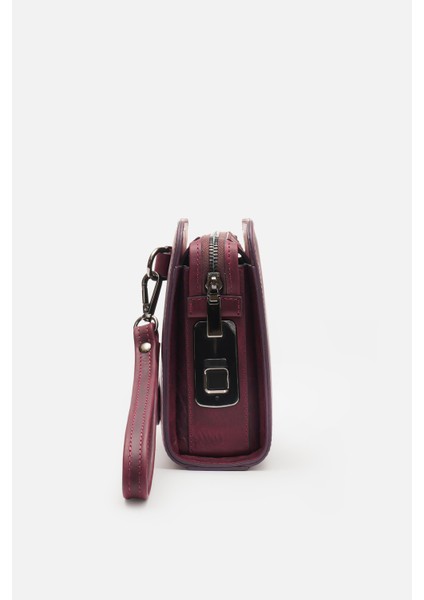 Mafı Imza %100 Hakiki Bordo Deri Biyometrik El Çantası (Parmak Izi Kilitli) fırsatları