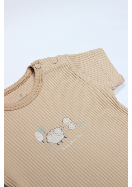 Bistyle Always Dream Yarım Kol 2'li Body 17114 Ekru Bej modelleri