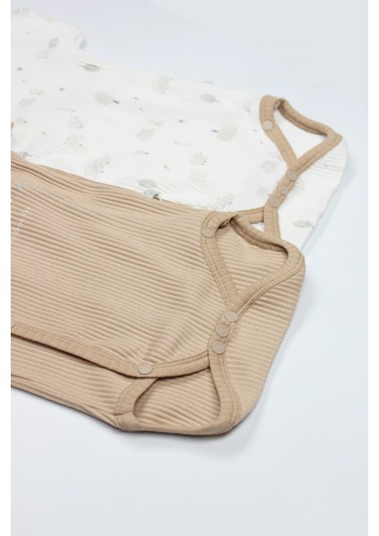 Bistyle Always Dream Yarım Kol 2'li Body 17114 Ekru Bej