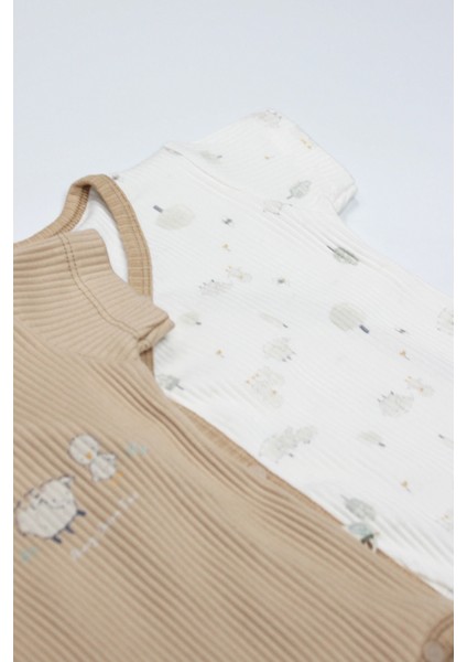 Bistyle Always Dream Yarım Kol 2'li Body 17114 Ekru Bej