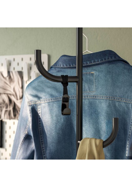 Ayaklı Askılık, Siyah, 173X33 cm fırsatları