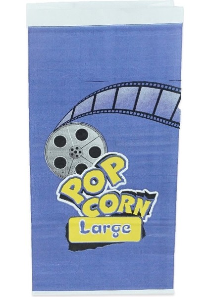 Kese Popcorn Large 15X28X8 cm Beyaz Kraft 500 Adet
