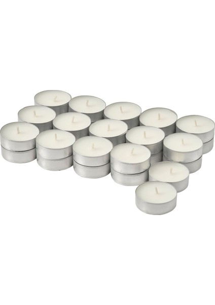 Kokulu Tealight Mum, Beyaz, 3.5 Saat, 30 Adet, Temiz Çamaşır