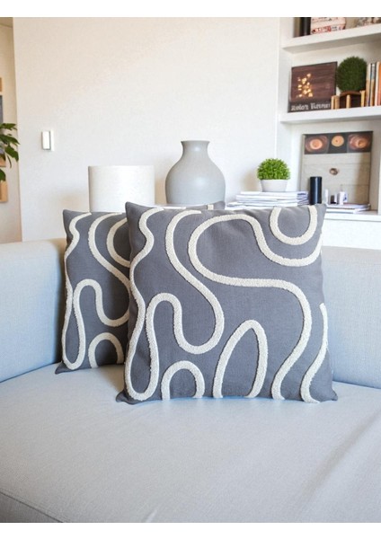 Bohem Tarz Punch Nakışlı Kırlent Kılıfı | 43X43 cm | 2 Adet fiyatları