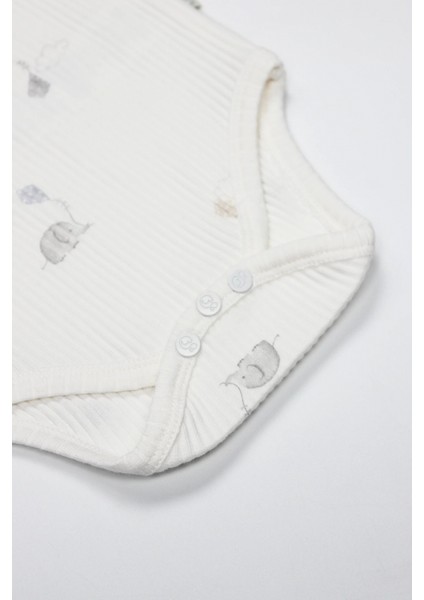 Bistyle Flying Elephant Yarım Kol 2'li Body 17116 Ekru Gri fırsatları