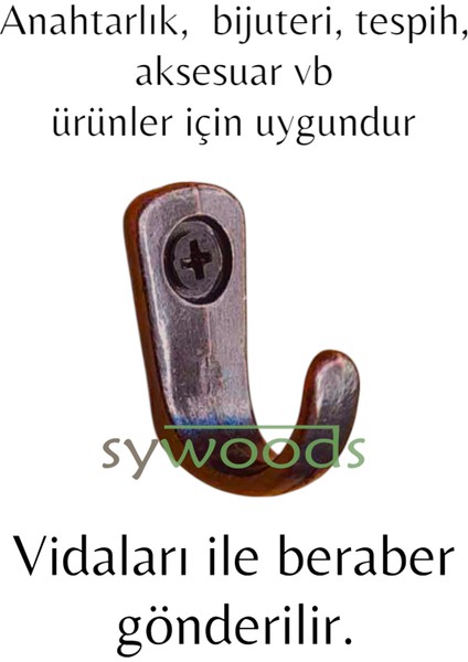 Dekoratif Tekli Askı 4 Adet ve Vidaları Oksit Aksesuar Tasarım Hobi Ahşap Proje Ürünleri fırsatları