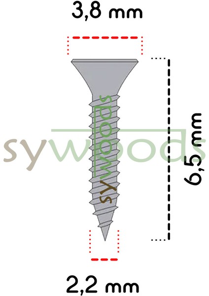6,5 mm Mini Hobi Vidası Nikel 1000 Adet fırsatları