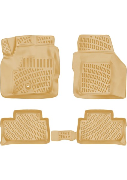 Rizline Land Rover Freelander 2 2006-2014 Ile Uyumlu 3D Havuzlu Paspas Bej