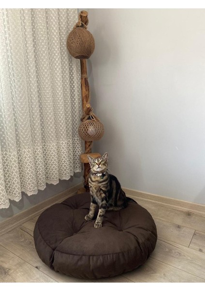 Yuvarlak Kahverengi Oturma Minderi, Rahat ve Şık Dekorasyon Parçası indirimleri