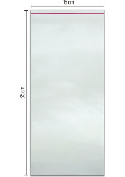 15*35 Bantlı OPP (Parlak-Şeffaf) Jelatin 100 Adet