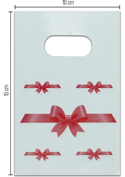 Fiyonk Desenli Sedef Elgeçme Poşet 100'lü (10*15) 5 paket