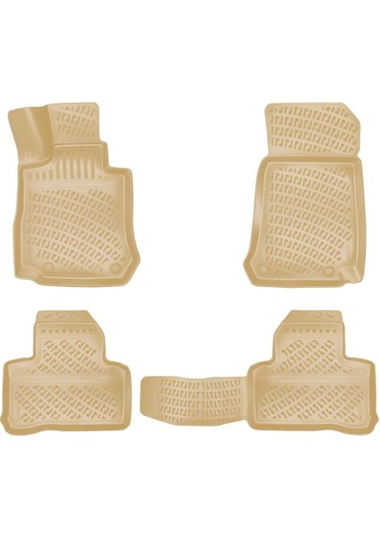 Rizline Mercedes Glc Suv 2015-2022 Ile Uyumlu 3D Havuzlu Paspas Bej