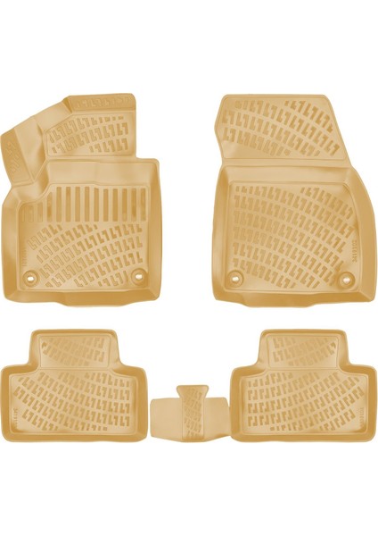 Rizline Land Rover Evoque 2011-2019 Ile Uyumlu 3D Havuzlu Paspas Bej