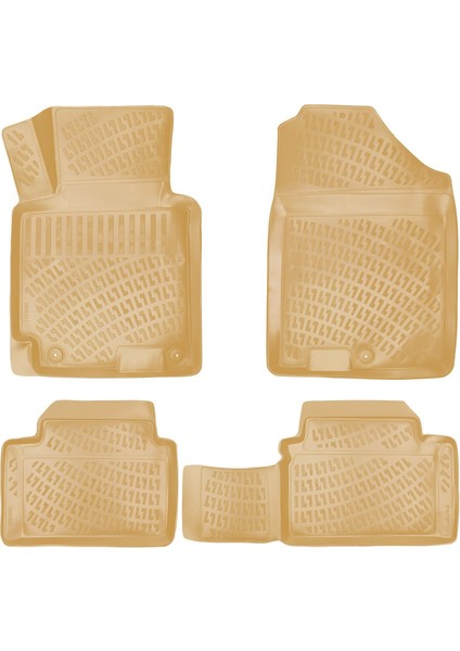 Rizline Kia Ceed 2012-2018 Ile Uyumlu 3D Havuzlu Paspas Bej