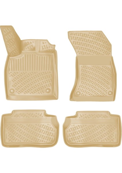Rizline Audi Q5 2017 Sonrası Ile Uyumlu 3D Havuzlu Paspas Bej