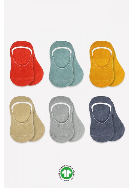 Bistyle 6'lı Mix Babet Çorap 30101 Kiremit