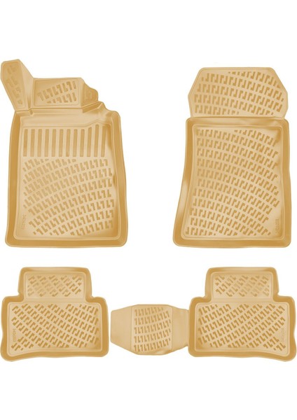 Rizline Mercedes C Serisi W202 1993-2000 Ile Uyumlu 3D Havuzlu Paspas Bej