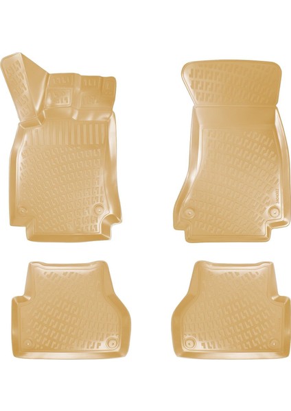 Rizline Audi A4 B8 2008-2016 Ile Uyumlu 3D Havuzlu Paspas Bej