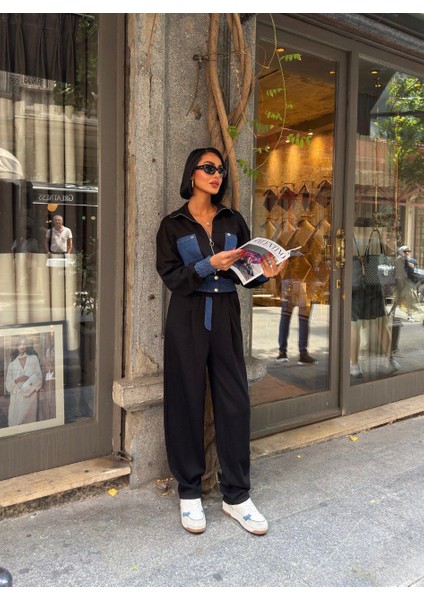Denim Detaylı Şık Ikili Takım – Sokak Modasının Yeni Yıldızı fırsatları