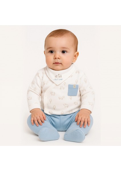 Bistyle Curly Lamb 3'lü Zıbın Takımı 13107 Bej Ekru