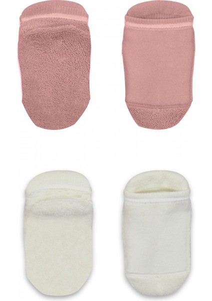 Bistyle 2'li Altı Havlu Sneakers Kaymaz Çorap 20501 Ekru Pudra modelleri