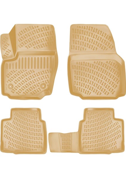 Rizline Ford Mondeo 2007-2014 Ile Uyumlu 3D Havuzlu Paspas Bej