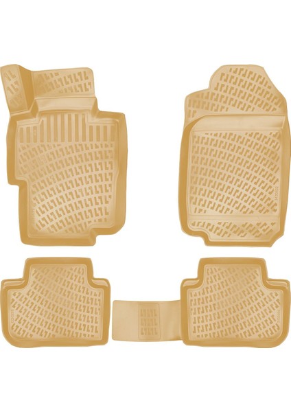 Rizline Honda Accord 2002-2008 Ile Uyumlu 3D Havuzlu Paspas Bej