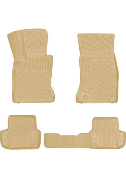 Rizline Bmw 5 Serisi G30 2016-2023 Ile Uyumlu 3D Havuzlu Paspas Bej