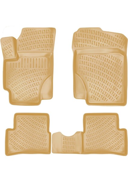 Rizline Hyundai Accent Era 2006-2012 Ile Uyumlu 3D Havuzlu Paspas Bej