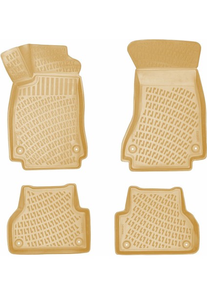 Rizline Audi A4 B9 2016 Sonrası Ile Uyumlu 3D Havuzlu Paspas Bej