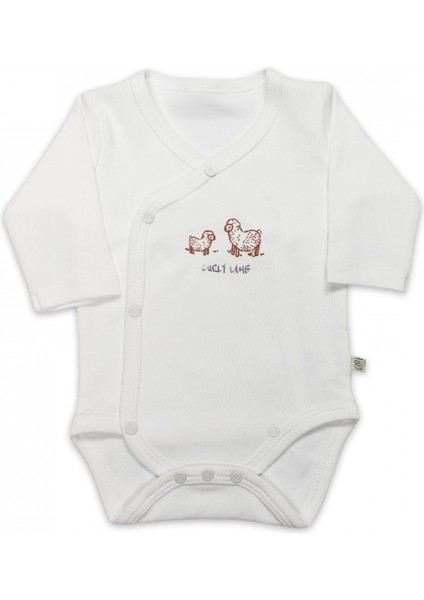 Bistyle Curly Lamb Uzun Kol Kravuze Body 17111 Bej Mavi Ekru