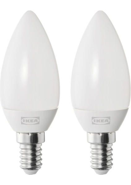 LED Ampul E14, Işık Rengi: Sıcak Beyaz (2700 Kelvin), 250 Lm, 2 Adet